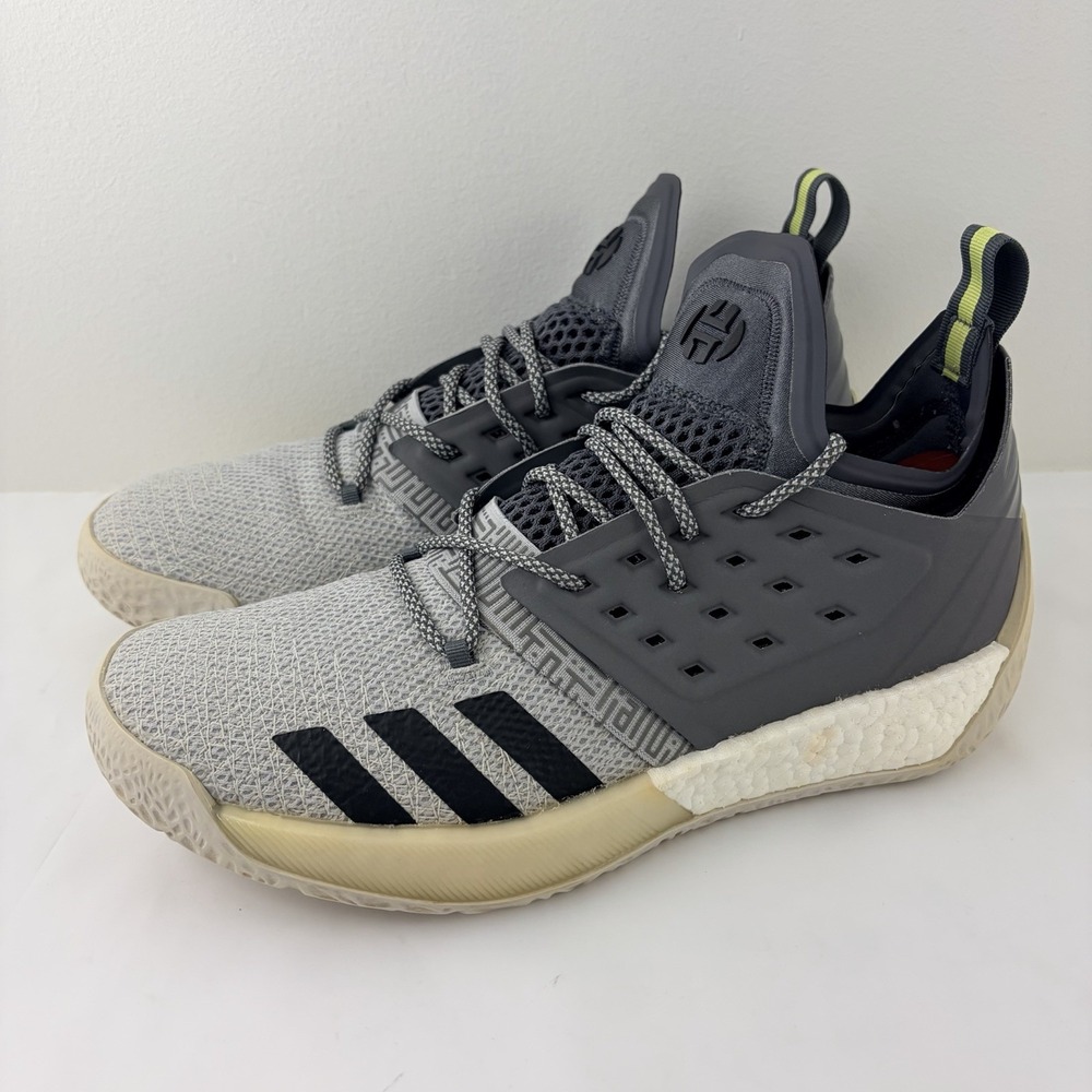 Adidas Harden Vol 2 Concrete AH2122 Men's 10.5 Gray Boost Basketball Shoes Rare
